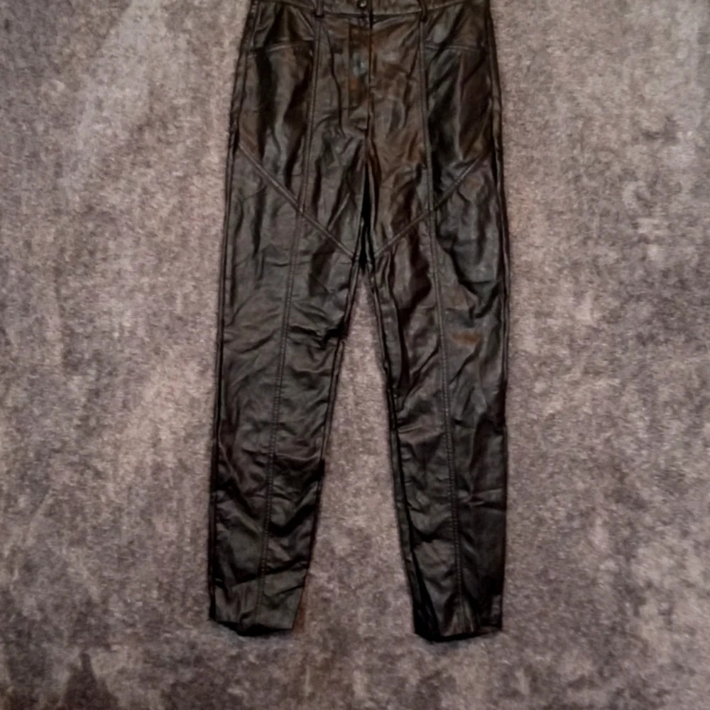 Aritza Wilfred Melina high waisted vegan leather black women's pants size 8 - Picture 2 of 9